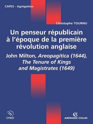 cover image of Un penseur républicain à l'époque de la première révolution anglaise